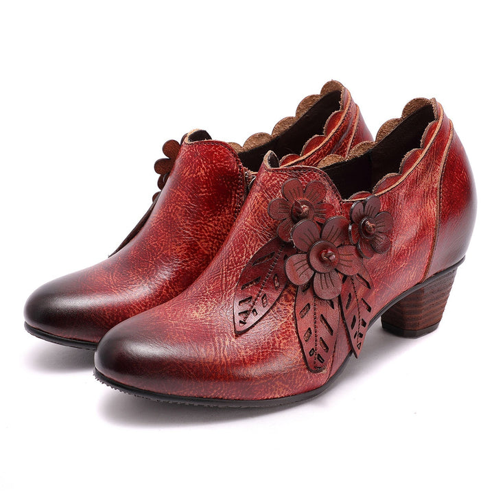 Wanda - Cvjetne kožne cipele