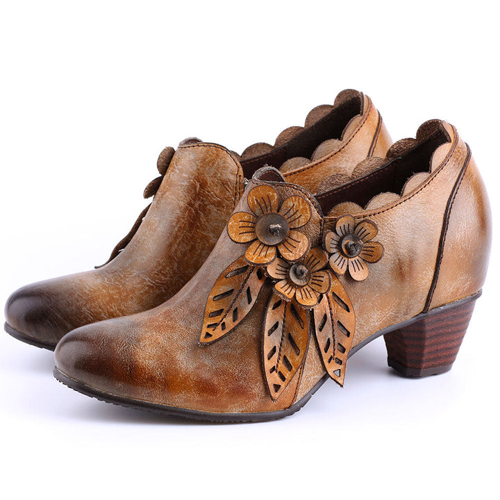 Wanda - Cvjetne kožne cipele