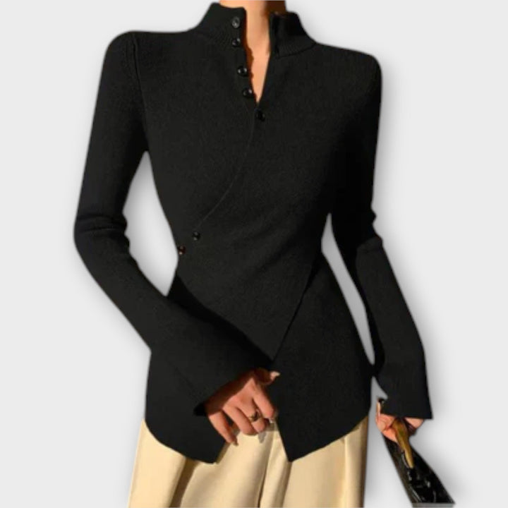 Michiko – Elegantna pletena majica slim fit kroja