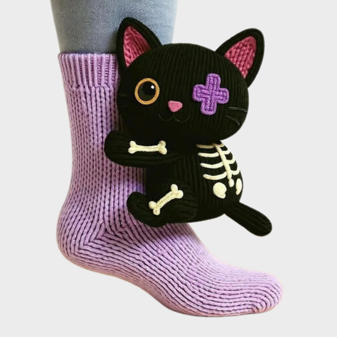 Daniela - Mekane pletene čarape sa životinjom