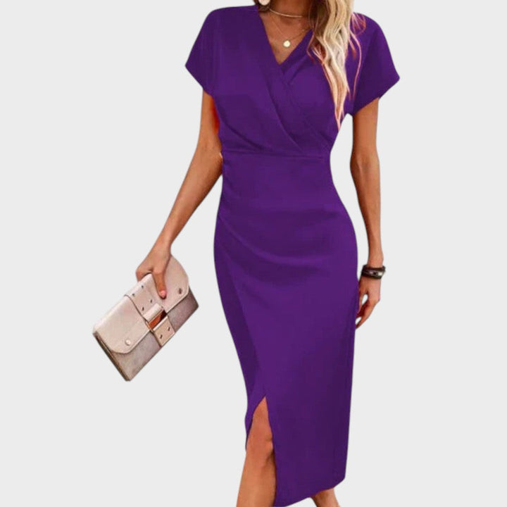 Vilma - Midi haljina s V-izrezom