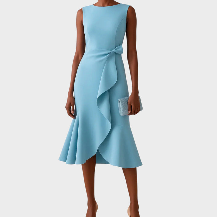 Antonija – Elegantna večernja haljina s detaljem mašne