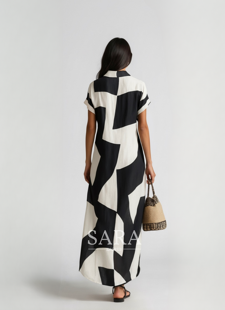 Elena – Haljina s geometrijskim uzorkom