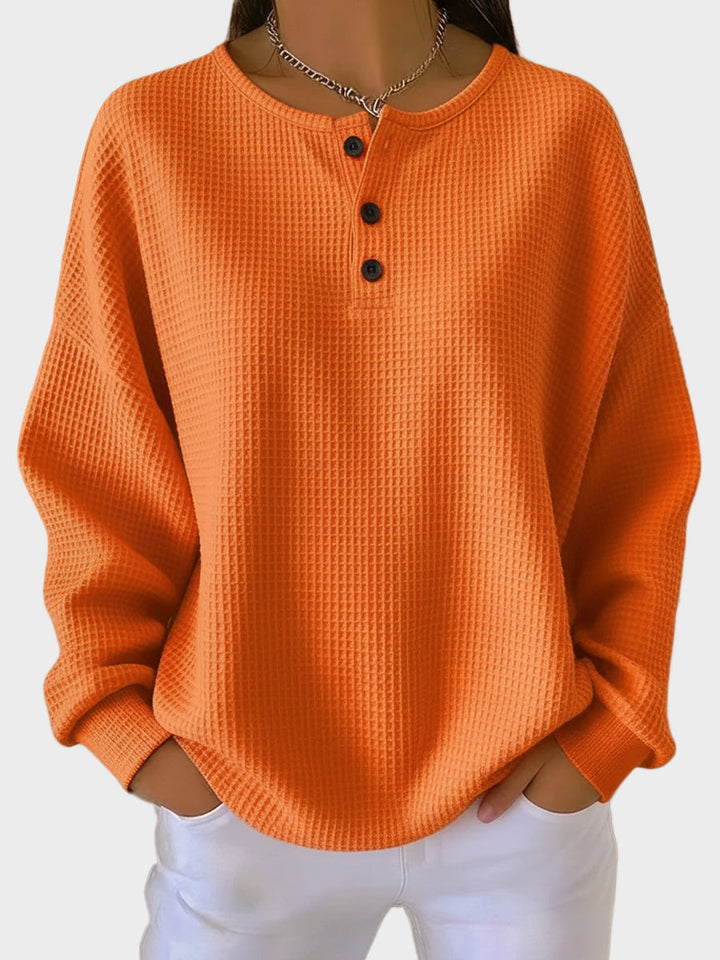 Anne - Henley majica od waffle pletiva