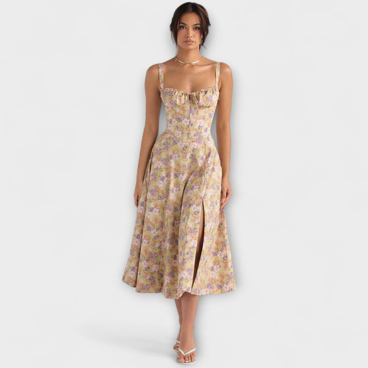 Zipporas – Šarmantna bustier haljina s cvjetnim uzorkom