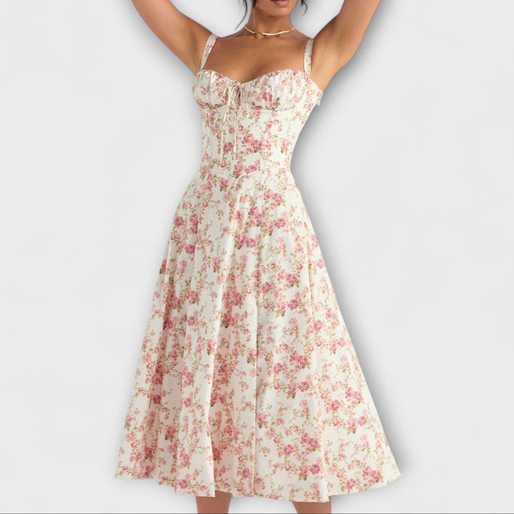 Zipporas – Šarmantna bustier haljina s cvjetnim uzorkom