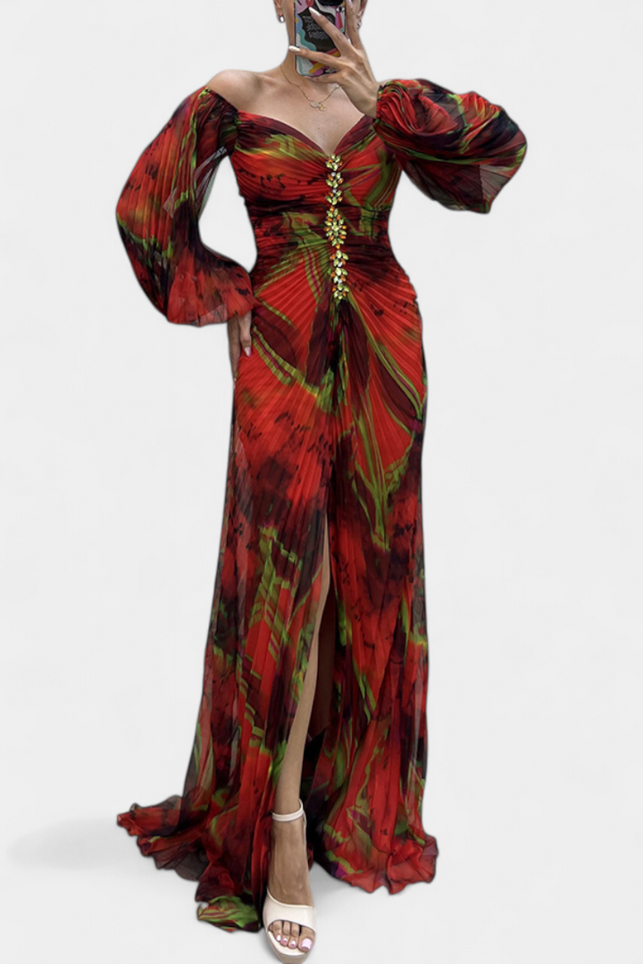 Leona Maxi Haljina s Plisiranjem