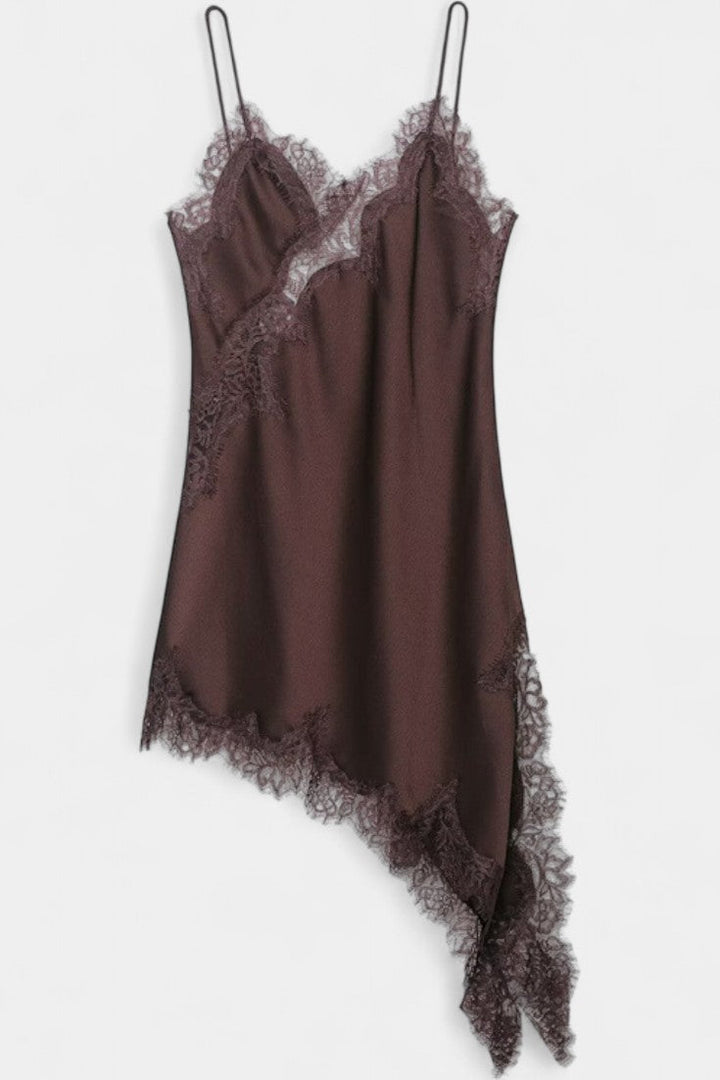 Katarina Mini Haljina s Naramenicama i Čipkom