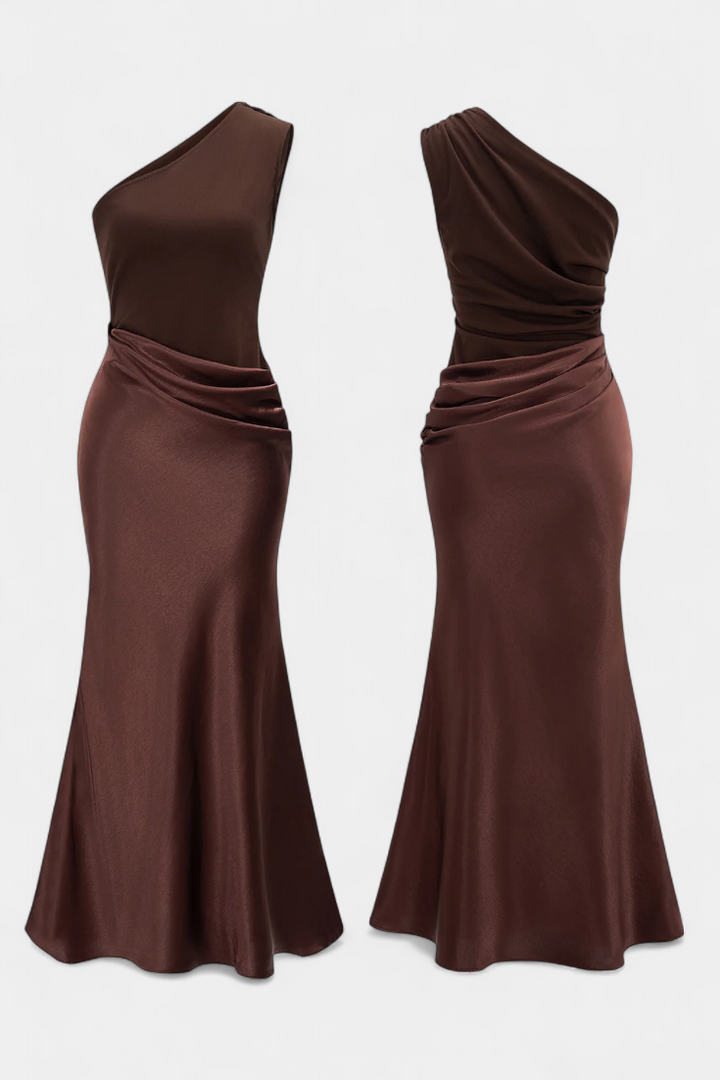 Nika Duga Haljina za Party s Asimetričnim Izrezom